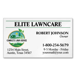Professionell Gräsmatta Care Service Magnetiska Visitkort