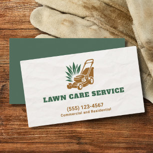 Professionell Gräsmatta Grass Landscaping Yard Ser Visitkort