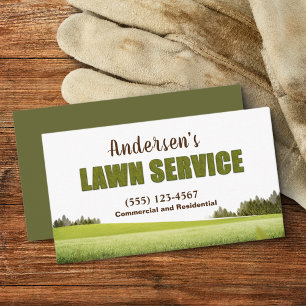 Professionell Gräsmatta Grass Landscaping Yard Ser Visitkort