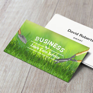 Professionell Gräsmatta & Landscaping Grönt Grass Visitkort