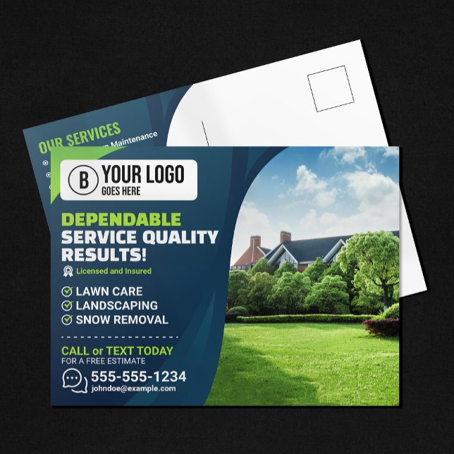 Professionell Gräsmatta Landscaping  Träd Vykort (Skapare uppladdad)