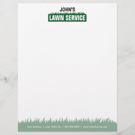 Professionell Gräsmatta Letterhead Brevhuvud