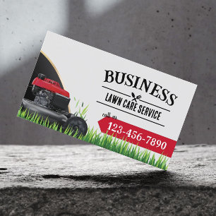 Professionell Gräsmatta Mower Landscaping & Gräsma Visitkort