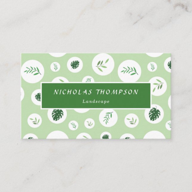 Professionell Gräsmatta och Träd Tidsbeställning Kort (Framsida)