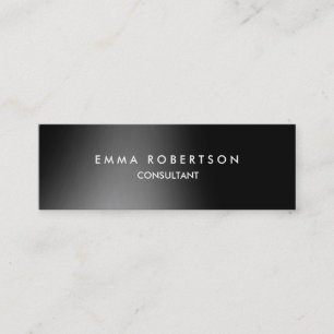 Professionell Grått Black Modern Smala Mini Visitkort