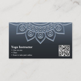 Professionell Grått Mandala Yoga Affärskort Lojalitetskort