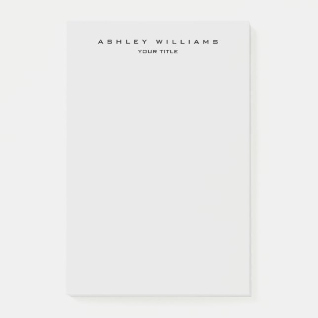 Professionell grått, modern, unik post-it block (Framsida)