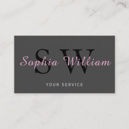 Professionell grått monogram minimum modern Busine