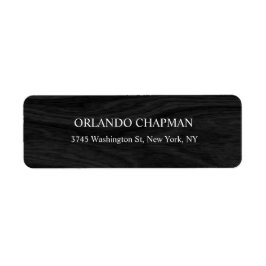 Professionell Grått Wood Design Modern Plain Elega Returadress Etikett