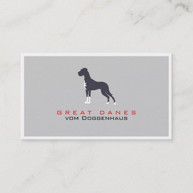 Professionell Great dane Visitkort (Framsida)