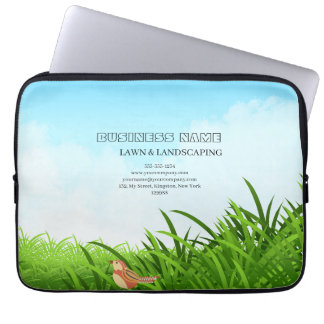 Professionell grön gräsvård & landskapsarkitektur laptop fodral