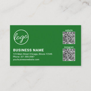 Professionell Grön Logo QR-kod Modern Visitkort