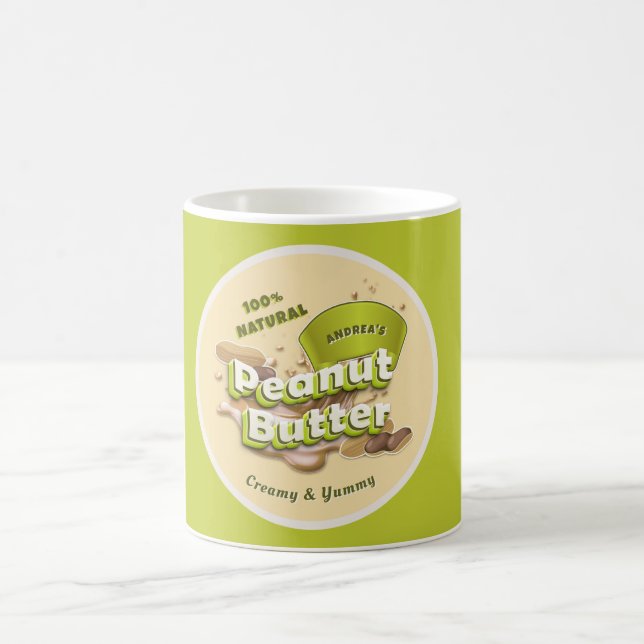 Professionell Grönt för Logotyp av peanut Butter-  Kaffemugg (Center)
