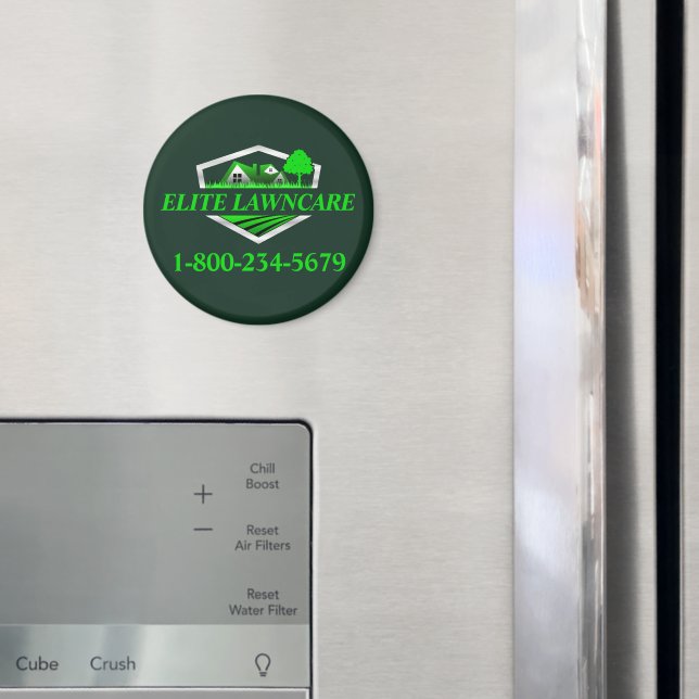 Professionell Grönyteservice Mörkgrön Magnet (In Situ (Fridge))