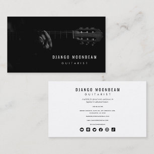 Professionell Guitarist och Guitar Music Teacher Visitkort