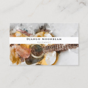 Professionell Guitarist och Guitar Music Teacher Visitkort