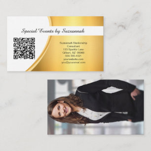 Professionell Guld Anpassningsbar - QR-kod för fot Visitkort