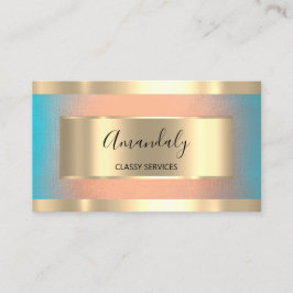 Professionell Guld Elegant Ro Blue Ombre Visitkort
