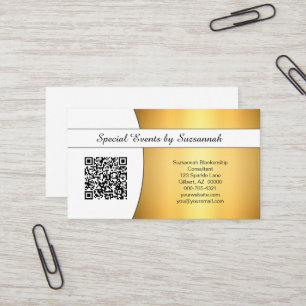 Professionell Guld Flare Anpassningsbar QR-kod Visitkort