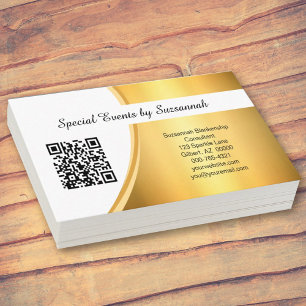 Professionell Guld Flare Anpassningsbar QR-kod Visitkort