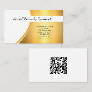Professionell Guld FlareAnpassad QR-kod Visitkort