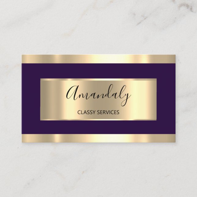 Professionell Guld Hairdresser Event Planner Lash Visitkort (Framsida)