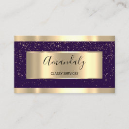 Professionell Guld Hairdresser Event Planner Viole Visitkort