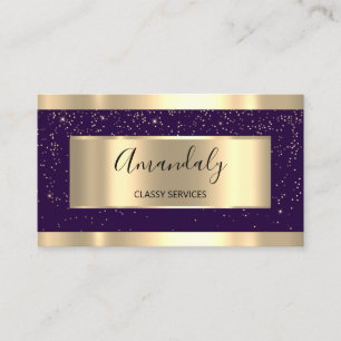 Professionell Guld Hairdresser Event Planner Viole Visitkort