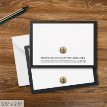 Professionell Guld Logotyp Accountant Note Card