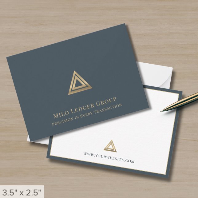 Professionell Guld Logotyp Anteckningskort (Skapare uppladdad)