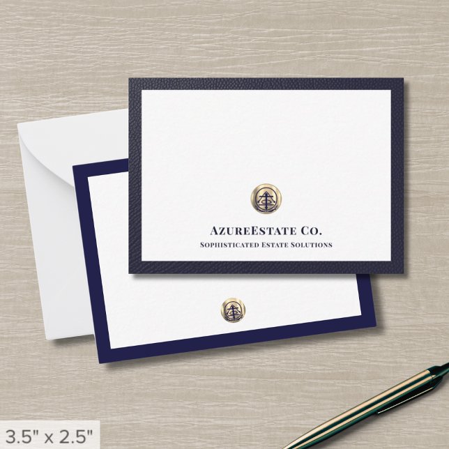 Professionell Guld Logotyp-anteckningskort Anteckningskort (Skapare uppladdad)