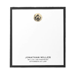Professionell Guld Logotyp Black Ram advokatfirma Anteckningsblock