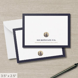 Professionell Guld Logotyp Note Card för elegant Anteckningskort