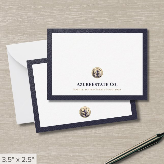 Professionell Guld Logotyp Note Card för elegant Anteckningskort (Skapare uppladdad)