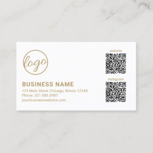 Professionell Guld Logotyp QR-kod Modern Visitkort