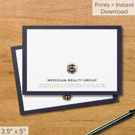 Professionell Guld Logotyp Real Gods Note Cards Kort