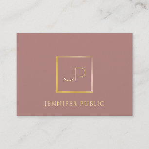 Professionell Guld Monogram Modern malllyx Visitkort