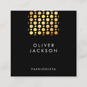 Professionell Guld Polka dots Fyrkantigt Visitkort