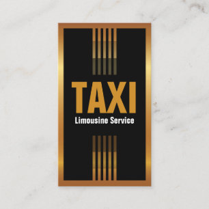Professionell Guld Rand Limousines Taxi tjänst Visitkort