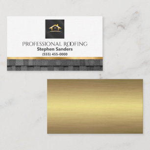 Professionell Guld Roofing Shingles Construction Visitkort