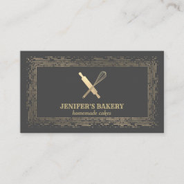 Professionell guld, rullstift, bakverk visitkort