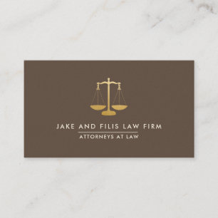 Professionell Guld Scales Attorney Law Firm Busine Visitkort
