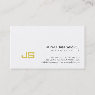 Professionell Guld: Se Monogram Elegant Design Visitkort