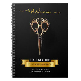 Professionell Hair Stylist Beauty Salon Anteckningsbok
