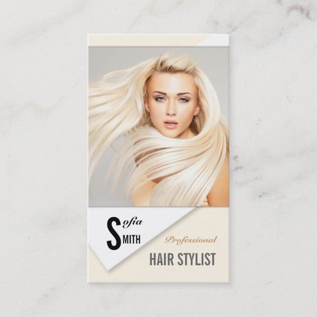 Professionell Hair Stylist/Beauty Salon Card Visitkort (Framsida)