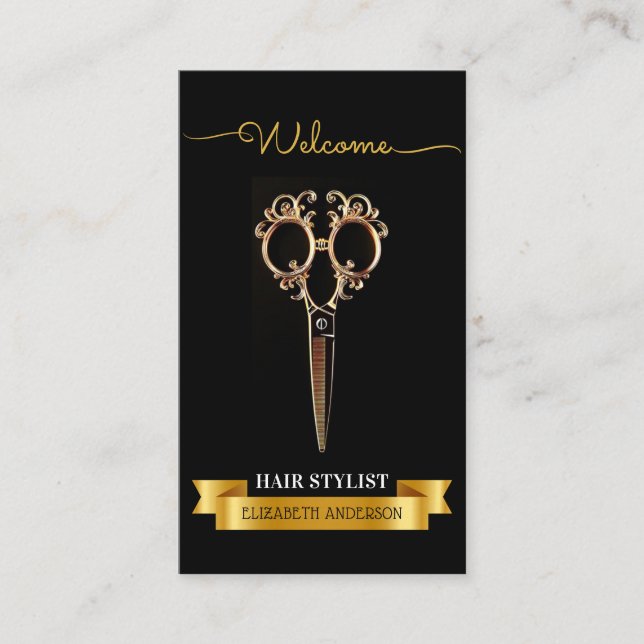 Professionell Hair Stylist Beauty Salon Visitkort (Framsida)