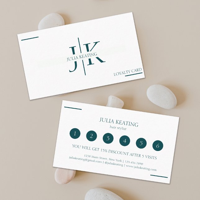 Professionell Hair Stylist Modern Minimalist Salon Lojalitetskort (Skapare uppladdad)