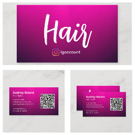 Professionell Hair Stylist QR-kodmallar Visitkort