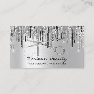 Professionell Hair Stylist Silver Drips Sisses- Visitkort