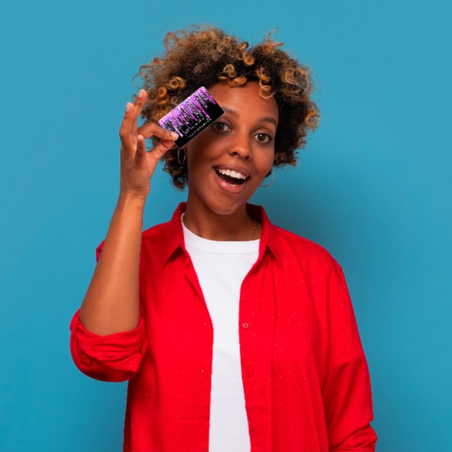 Professionell Hairdresser Beauty Salon Shock rosa Visitkort (Professional Hairdresser Beauty Salon Hot Pink Business Card)